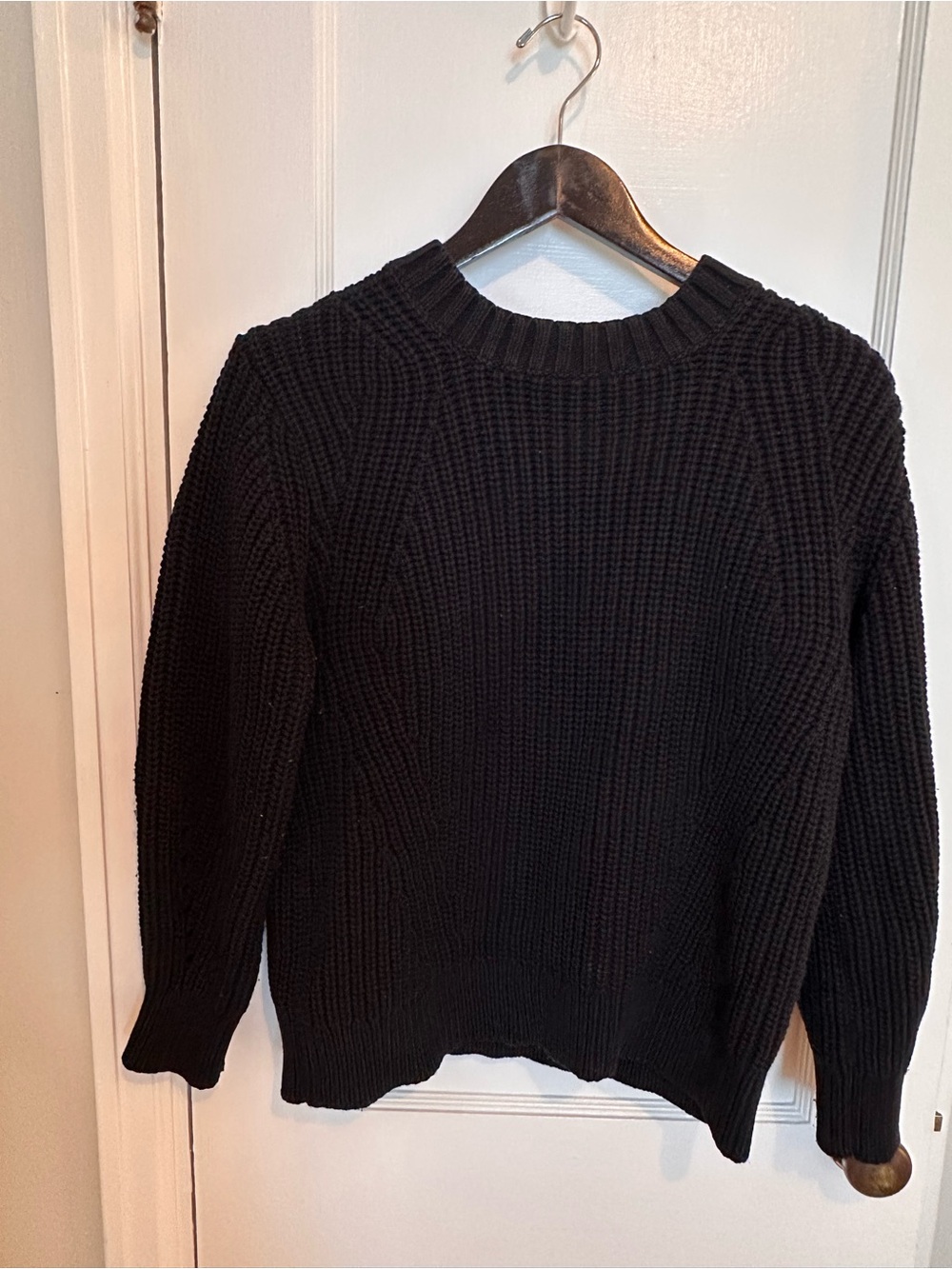 Everlane Black Cotton Sweater, M